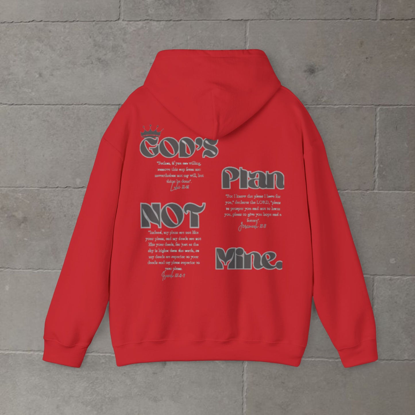 Hooded Sweatshirt - "GOD'S PLAN NOT MINE"