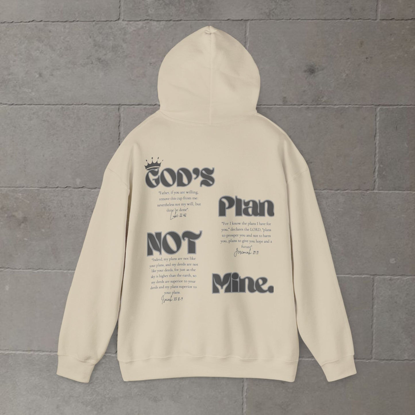 Hooded Sweatshirt - "GOD'S PLAN NOT MINE"