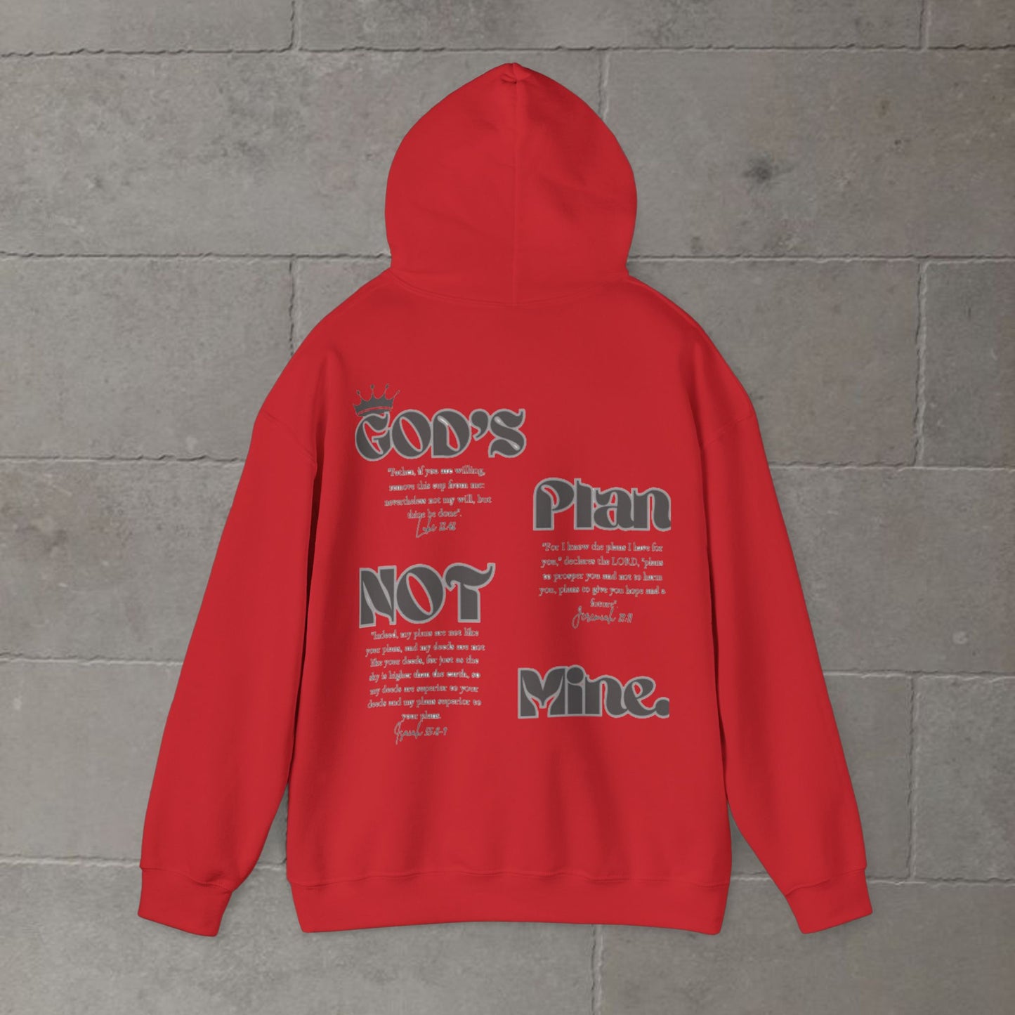 Hooded Sweatshirt - "GOD'S PLAN NOT MINE"