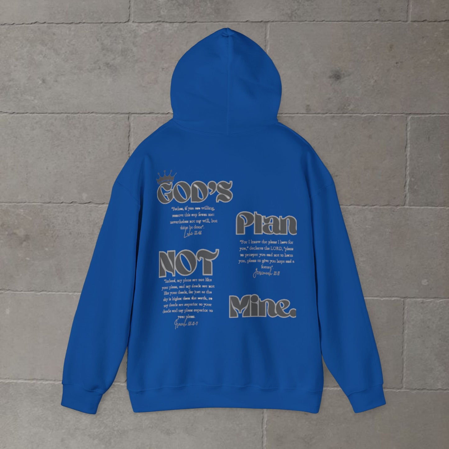 Hooded Sweatshirt - "GOD'S PLAN NOT MINE"