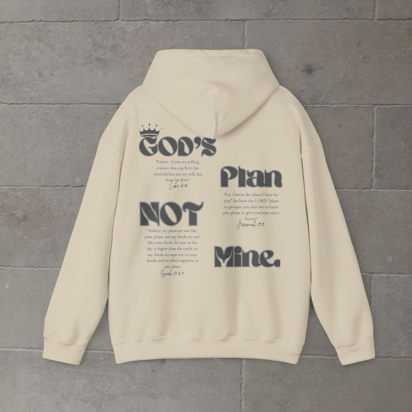 Hooded Sweatshirt - "GOD'S PLAN NOT MINE"