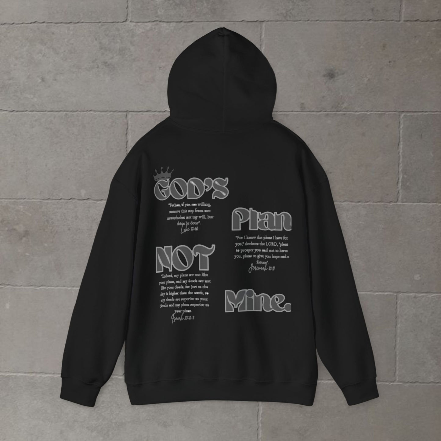 Hooded Sweatshirt - "GOD'S PLAN NOT MINE"