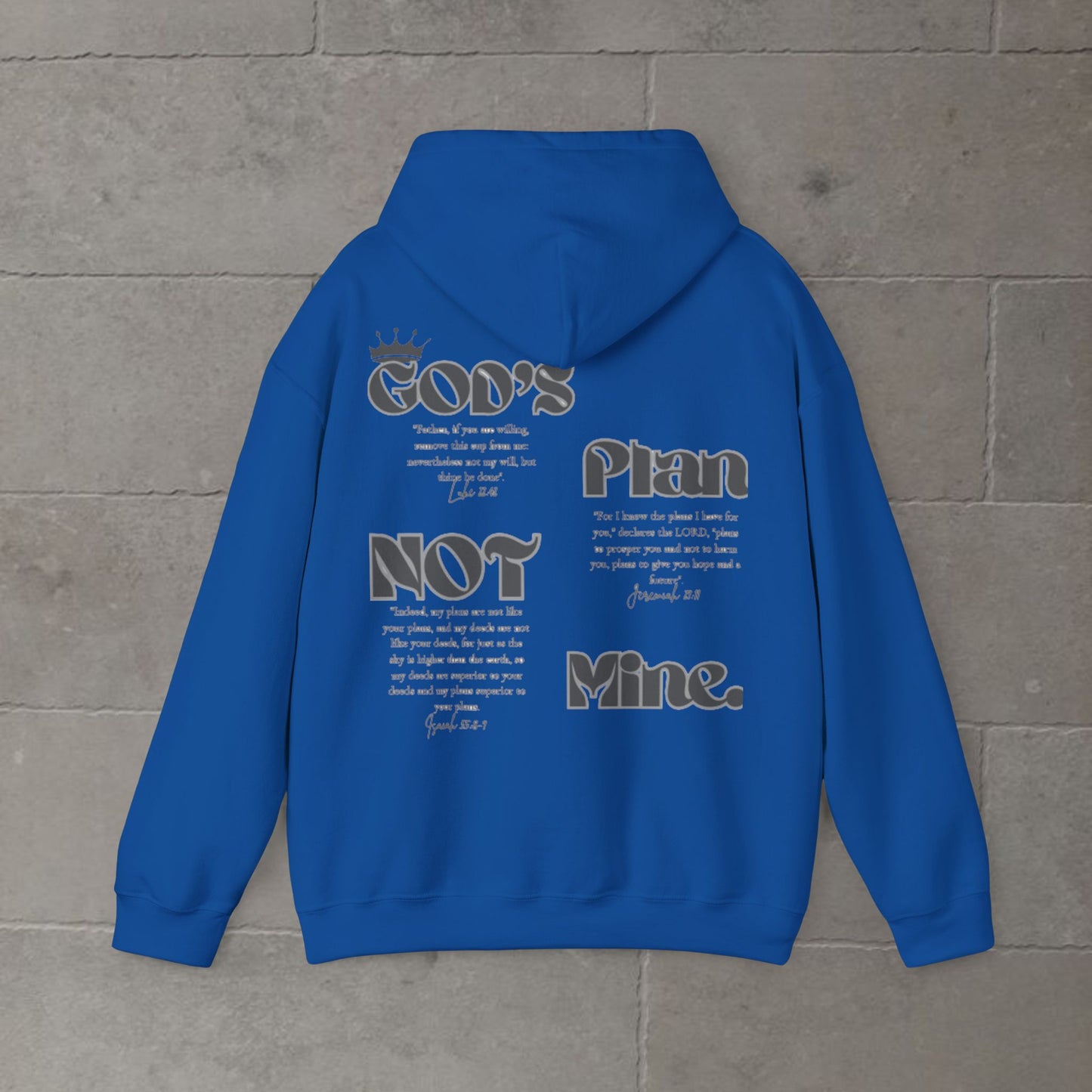 Hooded Sweatshirt - "GOD'S PLAN NOT MINE"