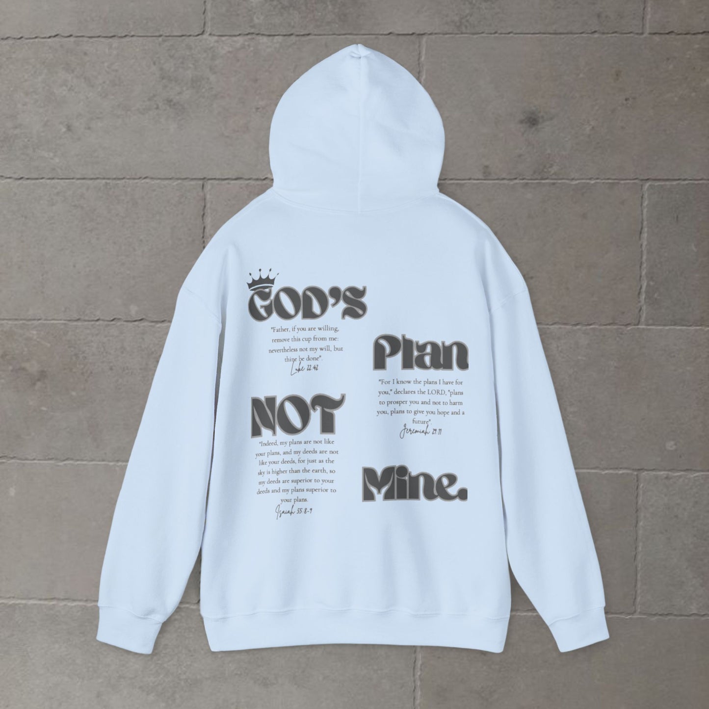 Hooded Sweatshirt - "GOD'S PLAN NOT MINE"